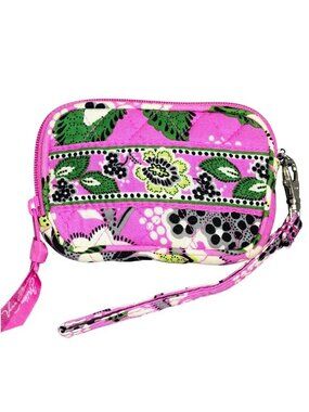 Vera Bradley Wristlet Priscilla Pink Tech Universal Phone Case Floral Zip Wallet